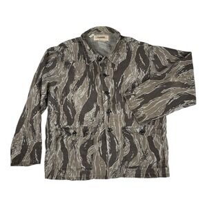 Vintage Ranger Mens Camo Field Jacket‎ Size XL Hunting Military Outdoor Grunge